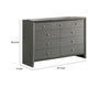 Deny 2pc Dresser and Mirror Set | 9 Drawers | Silver Knobs | Metallic Gray Wood BM338505