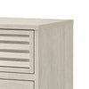 Sary Nightstand | 2 Drawers | Black Finger Handles | Off White Wood BM338513