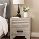 Sary Nightstand | 2 Drawers | Black Finger Handles | Off White Wood