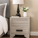 Sary Nightstand | 2 Drawers | Black Finger Handles | Off White Wood