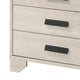 Sary Tall Dresser Chest | 5 Drawers | Black Finger Handles | Off White Wood BM338514