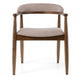 Cid Coha Dining Chair | Soft Tan Fabric | Brown Solid Wood Frame BM338517