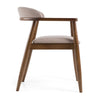 Cid Coha Dining Chair | Soft Tan Fabric | Brown Solid Wood Frame BM338517