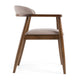 Cid Coha Dining Chair | Soft Tan Fabric | Brown Solid Wood Frame BM338517