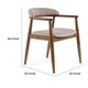 Cid Coha Dining Chair | Soft Tan Fabric | Brown Solid Wood Frame BM338517