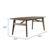 Cid Estele Dining Table | Wenge Brown Solid Wood | Rectangular 95’’ BM338518