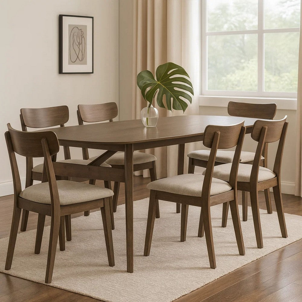 Cid Estele Dining Table | Wenge Brown Solid Wood | Rectangular 95"