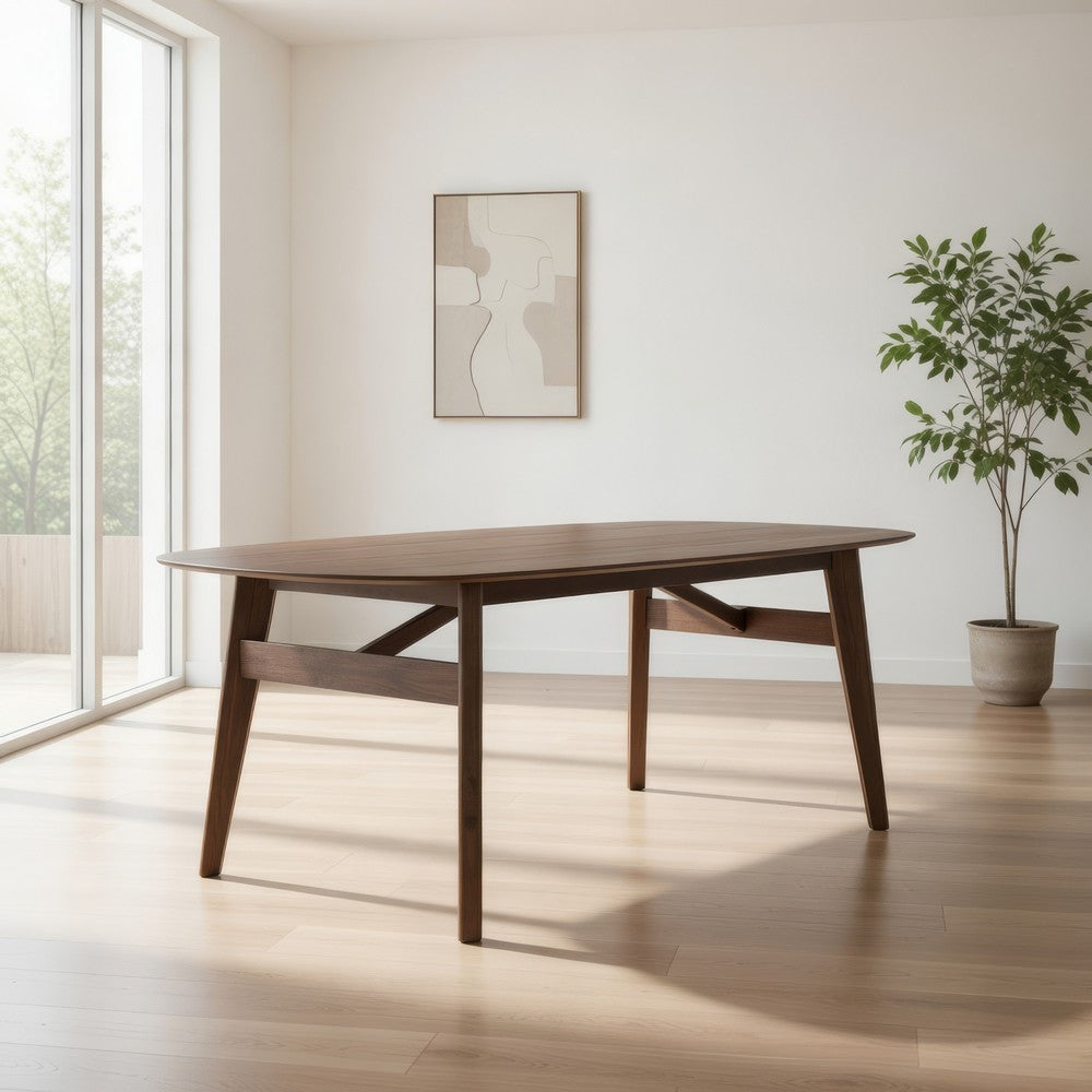 Cid Estele Dining Table | Wenge Brown Solid Wood | Rectangular 95"