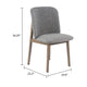 Cid Estele Dining Side Chair Set of 2 | Gray Fabric | Wenge Brown Wood BM338519