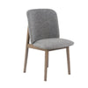 Cid Estele Dining Side Chair Set of 2 | Gray Fabric | Wenge Brown Wood BM338519