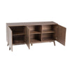 Cid Estele Sideboard Buffet Server Cabinet | 3 Door | Wenge Brown Wood 71’’ BM338520
