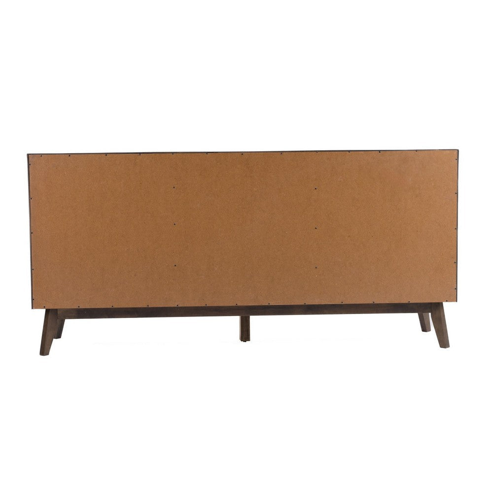 Cid Estele Sideboard Buffet Server Cabinet | 3 Door | Wenge Brown Wood 71’’ BM338520