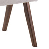 Cid Jose Dining Chair Set of 2 | Beige Polyester | Walnut Brown Wood BM338521