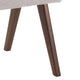 Cid Jose Dining Chair Set of 2 | Beige Polyester | Walnut Brown Wood BM338521