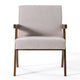 Cid Jose Accent Chair Set of 2 | Beige Polyester | Walnut Brown Wood