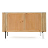 Asti Wide 6 Drawers Dresser | Solid Oak Brown Mango Wood | White Marble