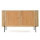 Asti Wide 6 Drawers Dresser | Solid Oak Brown Mango Wood | White Marble