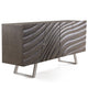 Cid Finn Sideboard Buffet Server Cabinet | 4 Door | Gray | Silver 71’’ BM338525
