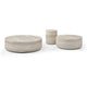 Cid Bena Coffee Table Set of 3 | Beige Travertine Sculptural Design