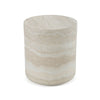 Cid Bena End Table | Beige Travertine Sculptural Design | 16’’ BM338530