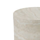 Cid Bena End Table | Beige Travertine Sculptural Design | 16’’ BM338530