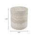 Cid Bena End Table | Beige Travertine Sculptural Design | 16’’ BM338530
