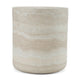 Cid Bena End Table | Beige Travertine Sculptural Design | 16"