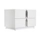 Cid Inji Nightstand | 2 Drawers | White High Gloss Finish | 28’’ BM338531