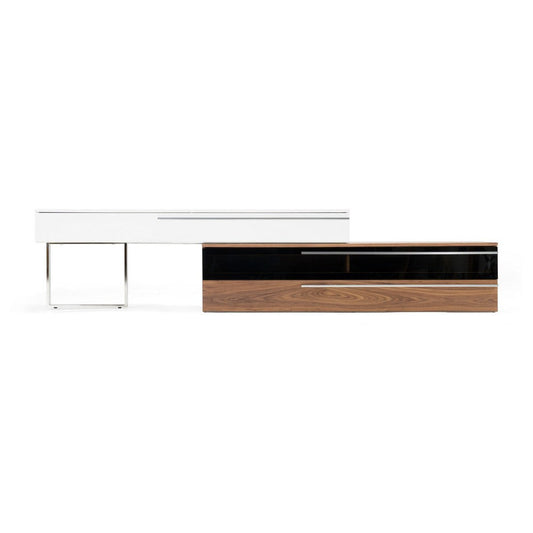 Cid Karl TV Stand Entertainment Console | Walnut Brown Veneer | 130"