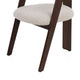 Cid Ashi Dining Chair Set of 2 | Cream Fabric | Rich Dark Brown Oak Wood BM338533