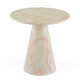 Cid Pany End Table | Modern Off-White Faux Marble | Round 24’’ Top BM338534