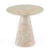 Cid Pany End Table | Modern Off-White Faux Marble | Round 24’’ Top BM338534