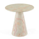 Cid Pany End Table | Modern Off-White Faux Marble | Round 24’’ Top BM338534