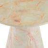 Cid Pany End Table | Modern Off-White Faux Marble | Round 24’’ Top BM338534