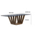 Cid Vang Dining Table | Walnut Brown Wood | 87’’ Gray Glass Top BM338535
