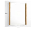 Noe Ruby Dresser Mirror | Natural Brown Oak Veneer | Rectangular 34 x 40