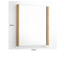 Noe Ruby Dresser Mirror | Natural Brown Oak Veneer | Rectangular 34 x 40