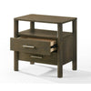 Cid Caro Nightstand | 2 Drawers 1 Shelf | Wenge Brown Rubberwood | 24’’ BM338538