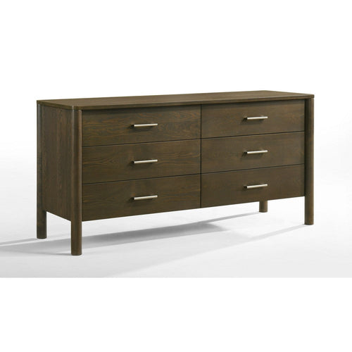 Cid Caro Wide Dresser | 6 Drawers | Wenge Brown Rubberwood