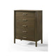 Cid Caro Tall Dresser Chest | 5 Drawers | Wenge Brown Rubberwood BM338540