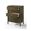 Cid Caro Tall Dresser Chest | 5 Drawers | Wenge Brown Rubberwood BM338540