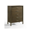 Cid Caro Tall Dresser Chest | 5 Drawers | Wenge Brown Rubberwood