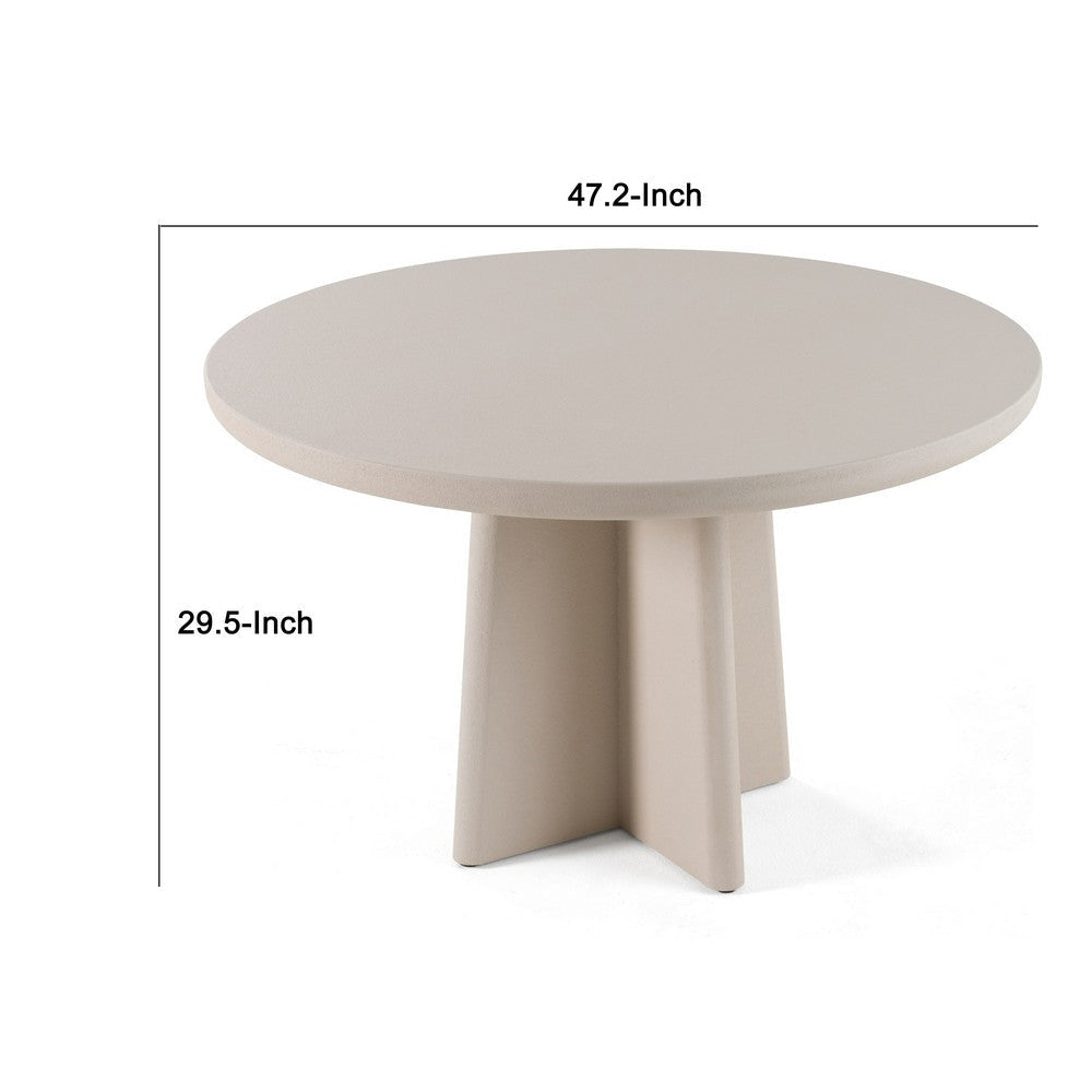 Cid Evie Dining Table | Gray Faux Concrete | Round 47’’ Top BM338541