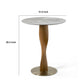Cid Caly Bar Table | Walnut Brown Base | Gold Steel | 38’’ Ceramic Top BM338542