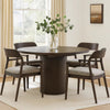 Cid Kimi Extendable Dining Table | Brown Veneer | Round 51-71" Top