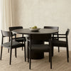 Cid Kimi Extendable Dining Table | Brown Veneer | Round 51-71" Top