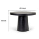Cid Deso Dining Table | Black Concrete & Tapered Base | Round 43" Top