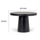Cid Deso Dining Table | Black Concrete & Tapered Base | Round 43’’ Top BM338545