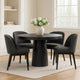 Cid Deso Dining Table | Black Concrete & Tapered Base | Round 43" Top