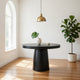 Cid Deso Dining Table | Black Concrete & Tapered Base | Round 43" Top
